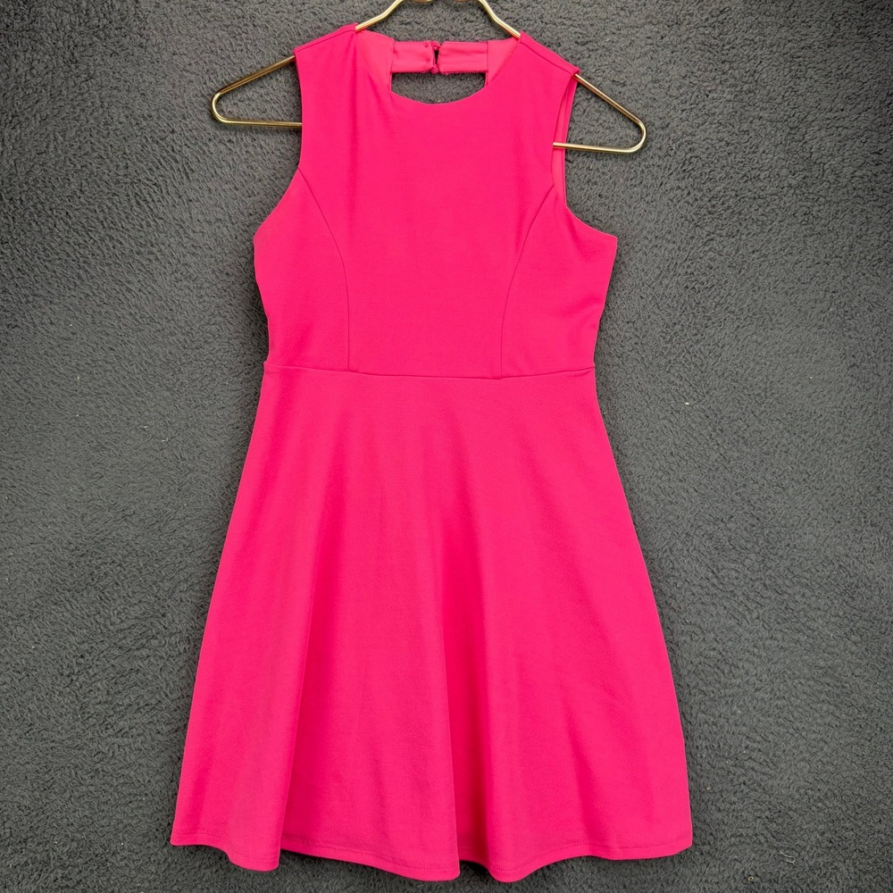 Honey and Rosie Pink Sleeveless Cutout Back Fit and Flare Skater Dress Size 12